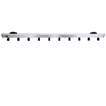 Vepa Bins Pro-line wandkapstok met 10 haken - grijs / zwart