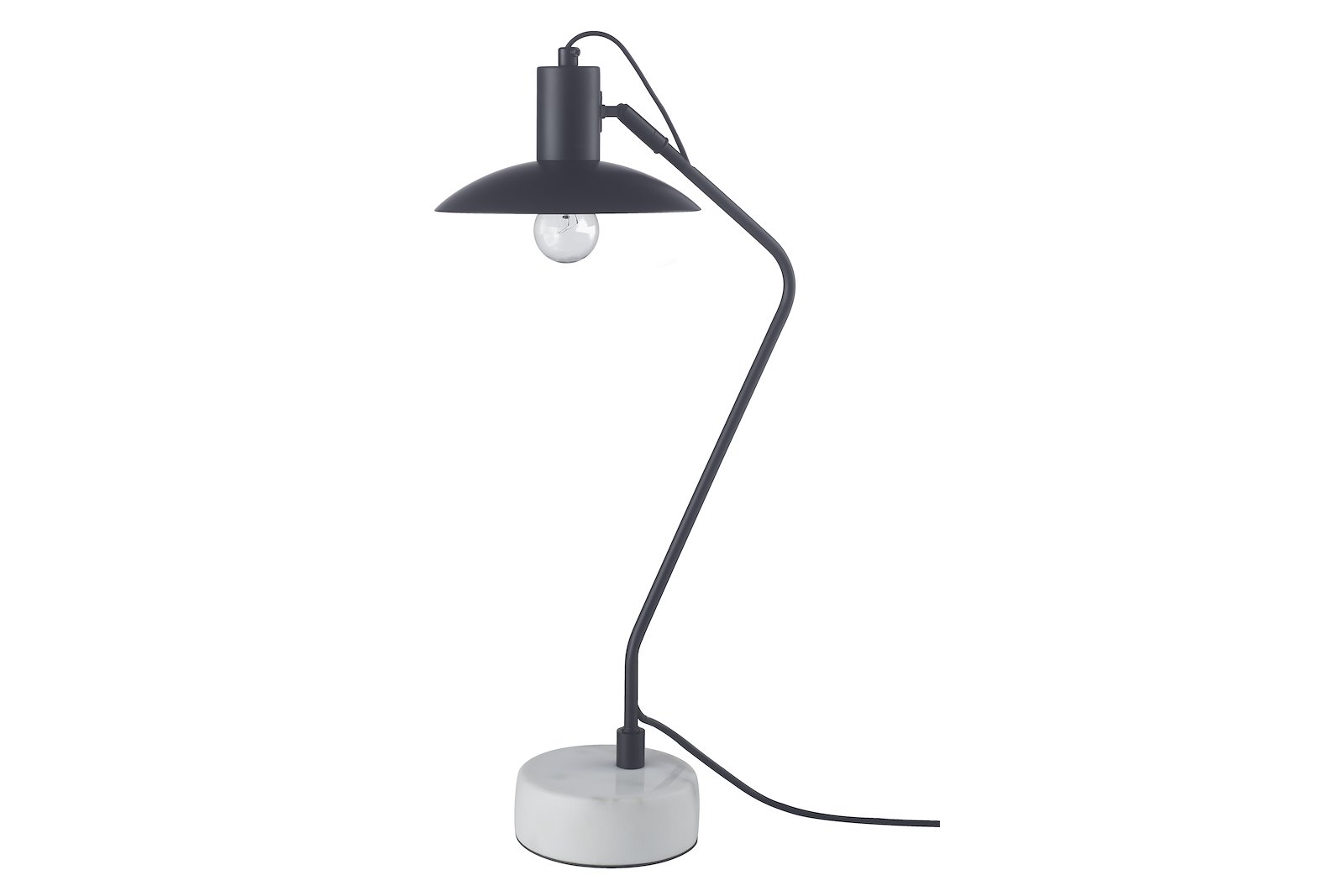 Freya bordlampe Sort med marmorfot, E14 Max 28W