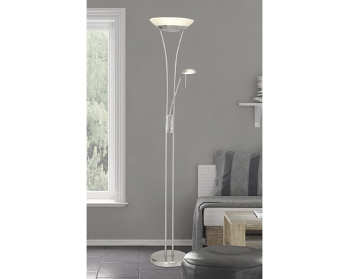 LED plafondlamp + leeslamp 1600 lm 3000 KH 179 cm Finn ijzer/wit