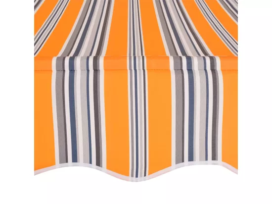 Auvent rétractable manuel 100 cm Rayures jaunes et bleues