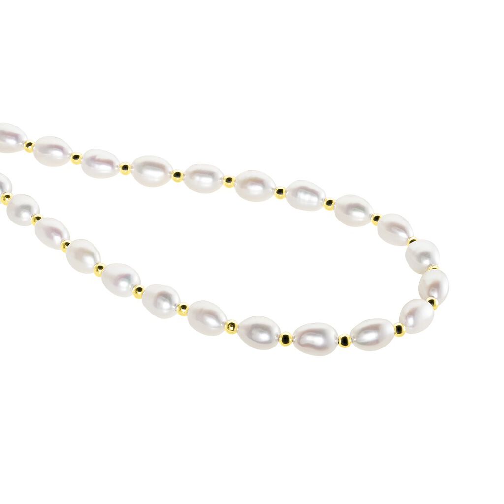 Collier Marame Or Jaune Perle De Culture