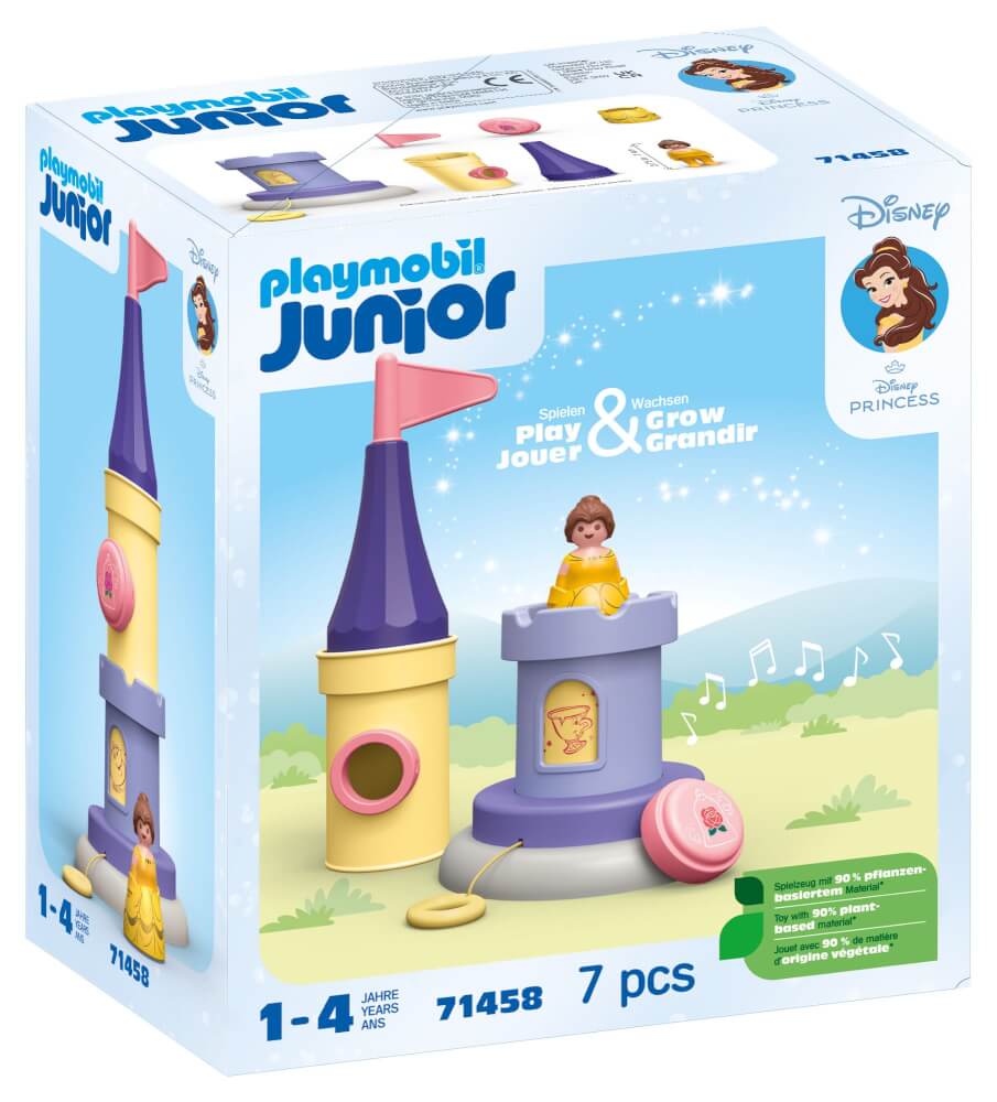 PLAYMOBIL 71458 1.2.3 & Disney: Belles Spielturm mit Melodie