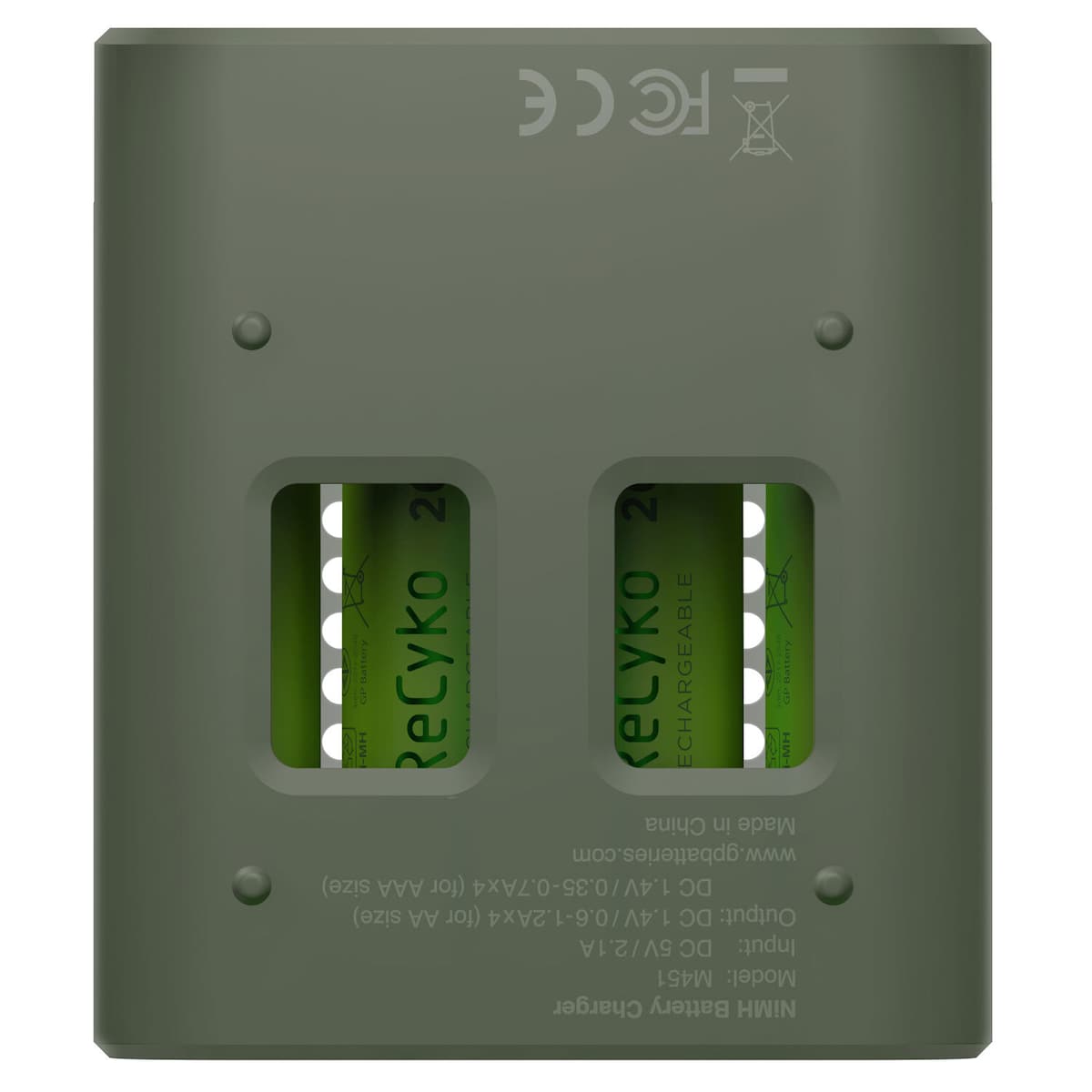 ReCyko M451 Laddare USB + 4xAA 2600mAh