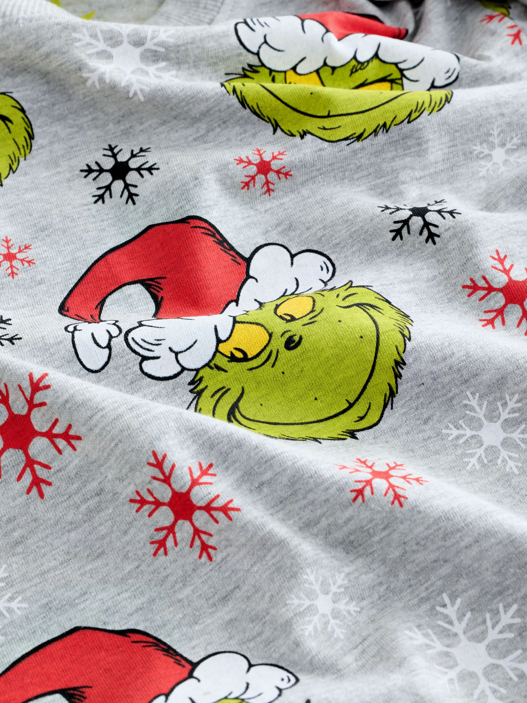 Groen/grijs Grinch - Kerstpyjama met enkele joggingbroek (3-16jr)