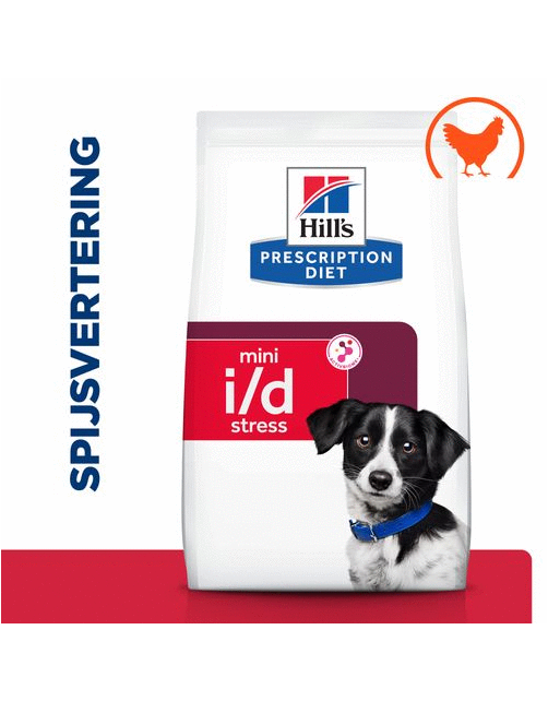 Hill's Prescription Diet I\/D Stress Mini Digestive Care Zak Kip - Hondenvoer