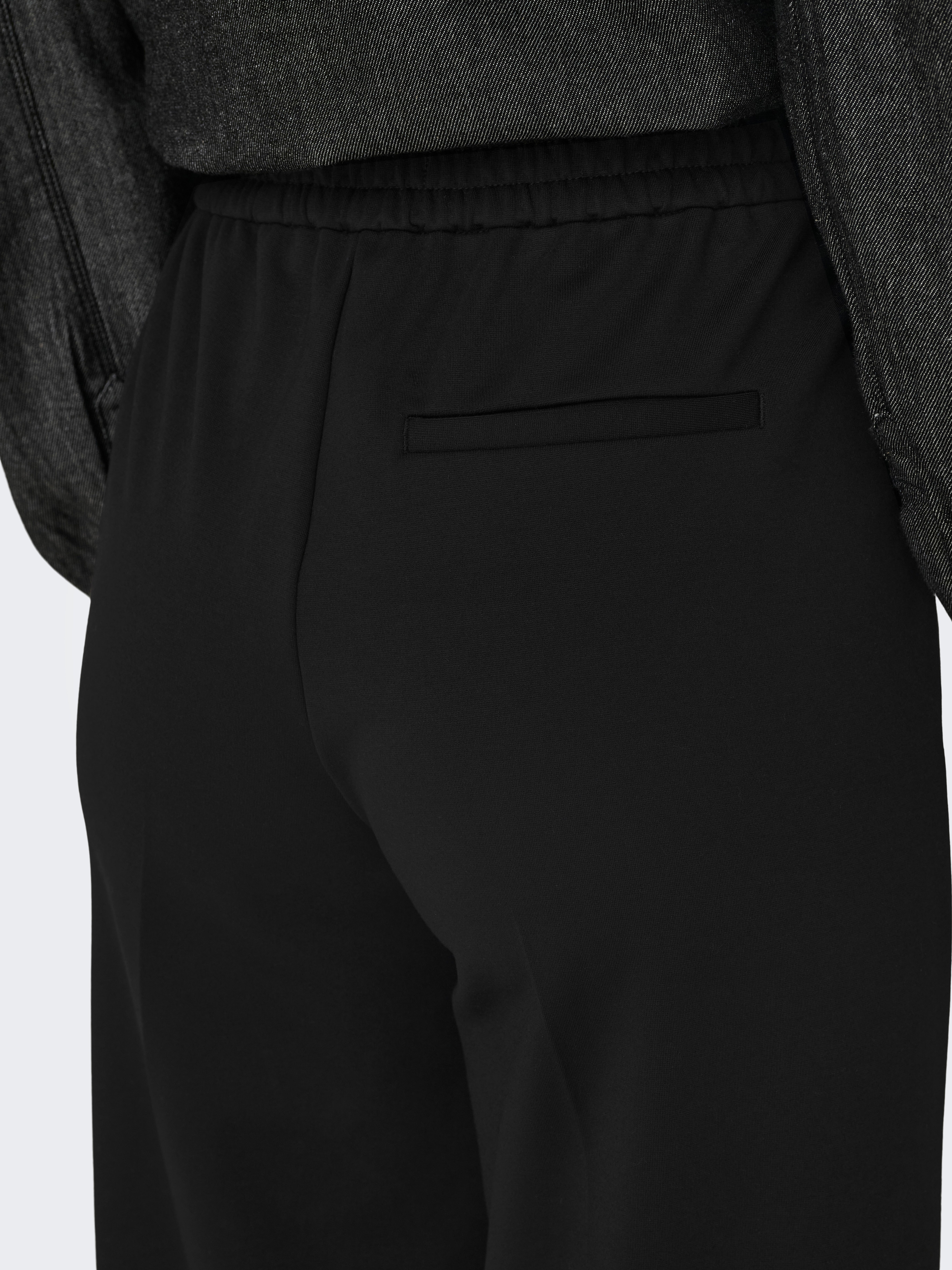 ONLPEACH Mittlere Taille Gerade geschnitten Gestrickte Hose Black