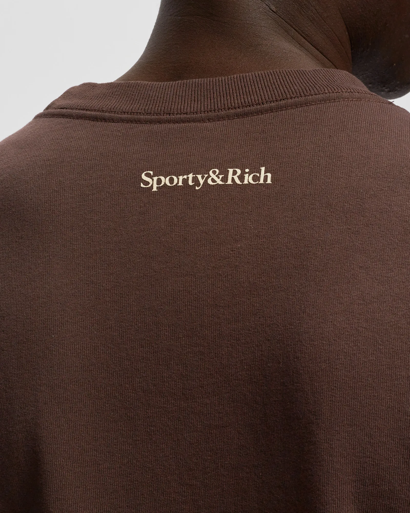 Sporty & Rich Wellness Club Flocked Crewneck