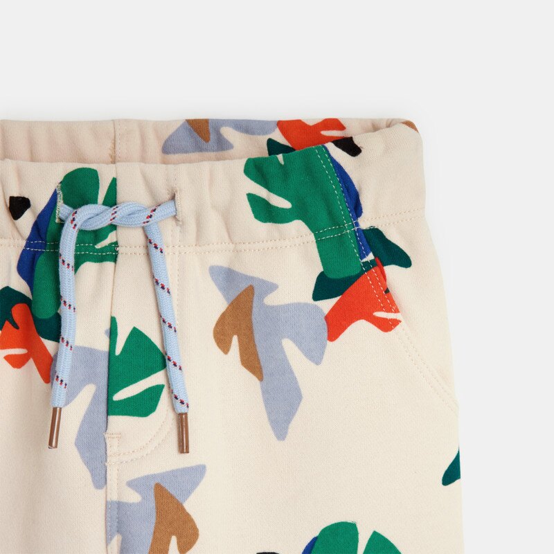 Bermuda bébé garçon à motifs feuilles géométriques beige Catimini Beige