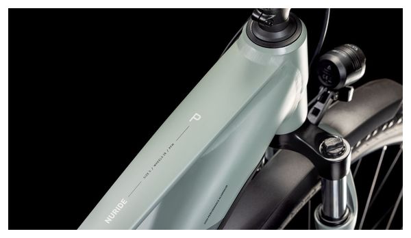 VTC Électrique Cube Nuride Hybrid Performance 500 Allroad Trapeze Shimano Cues 9V 500 Wh 29'' Gris Vert Swamp 2025