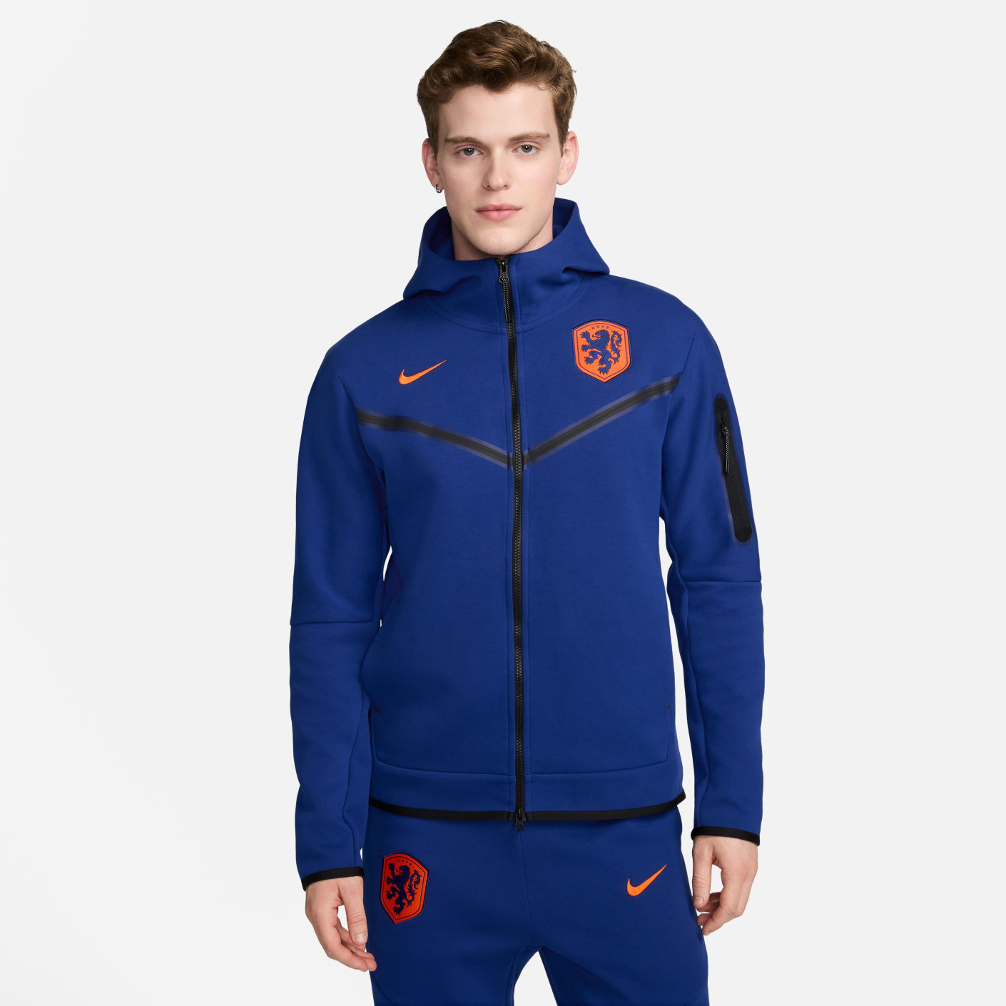 Nike Nederland Tech Fleece Trainingspak 2024-2026 Blauw Oranje