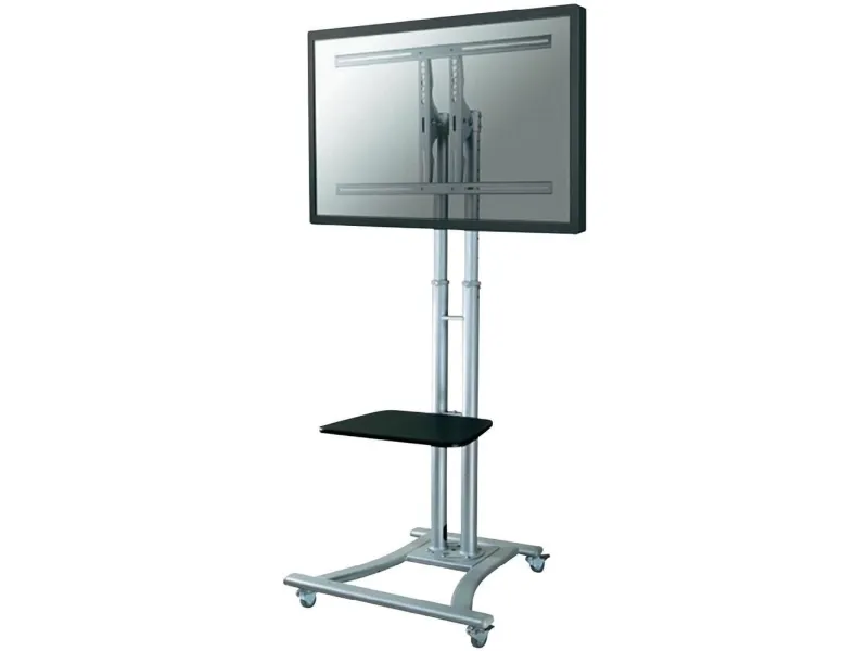 Neomounts PLASMA-M1800E - Vogn med hjul - for fladt panel/AV-udstyr - sølv - skærmstørrelse: 27