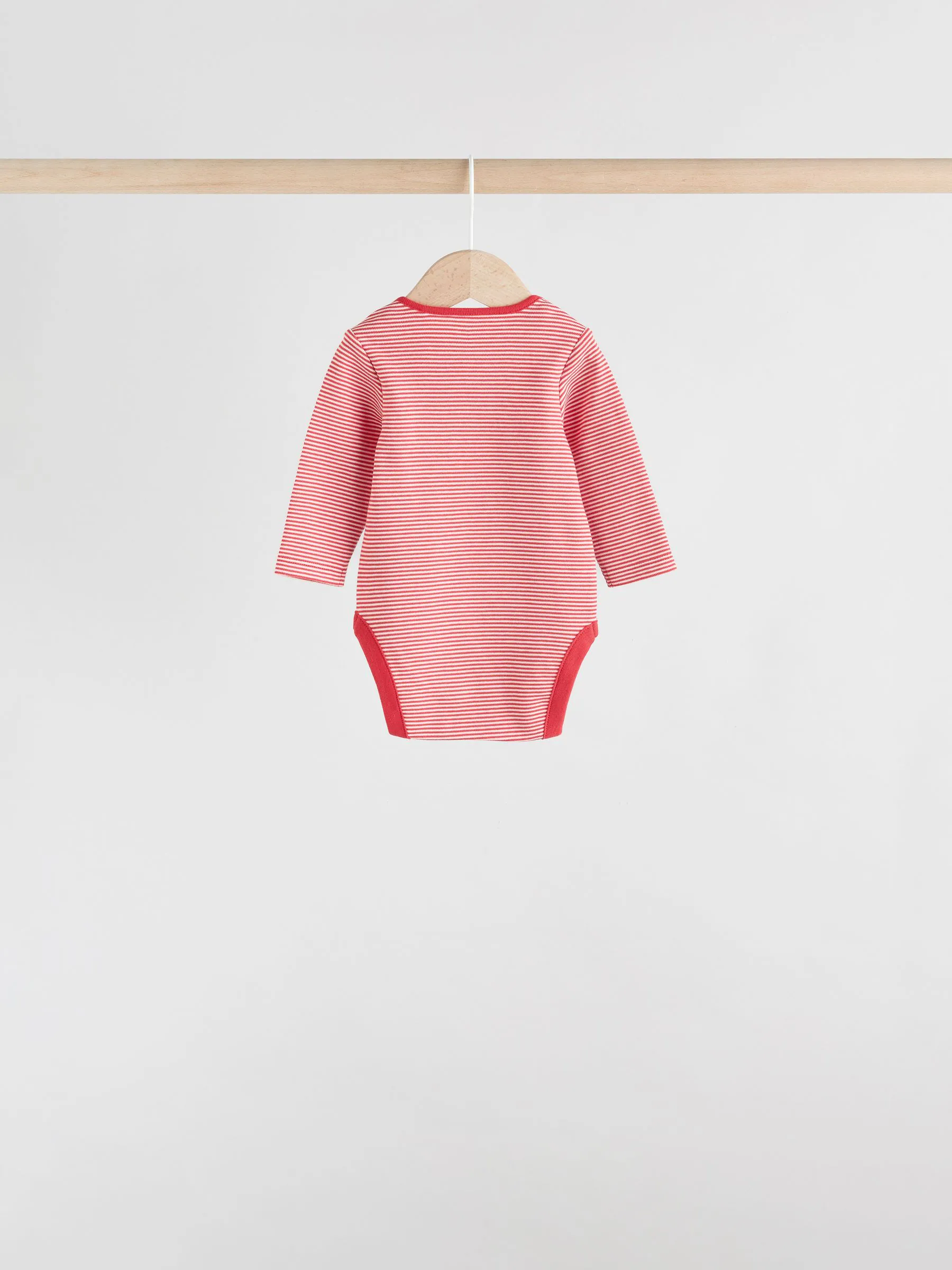 Rood - Baby London Long Sleeve Bodysuits 5 Pack
