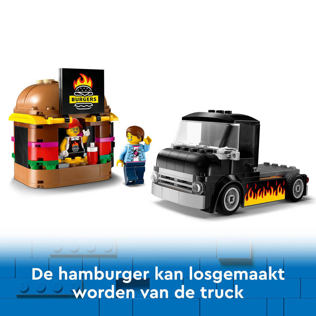 Burgers!Hamburgertruck Speelgoed Vrachtwagen Keukenset voor Kinderen vanaf 5 Jaar 60404