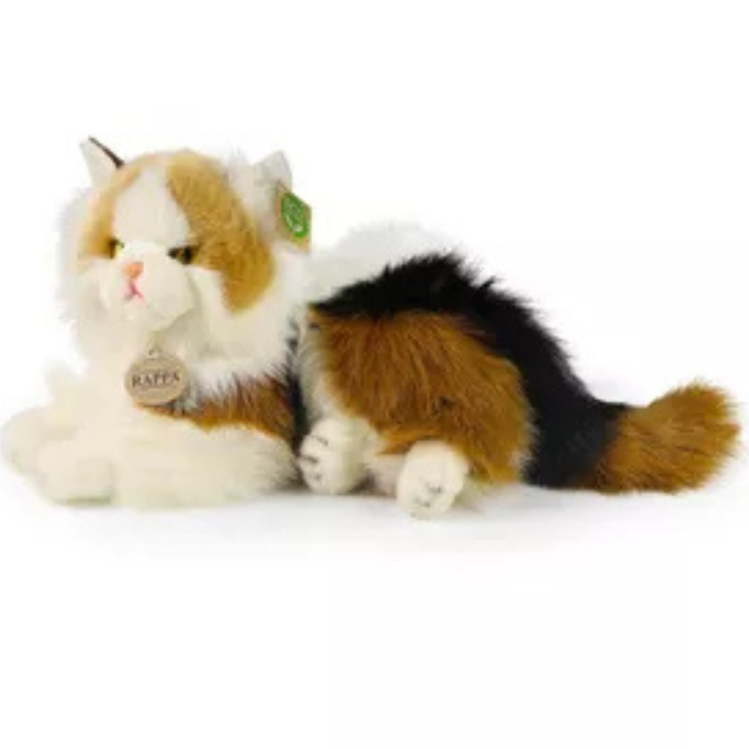 Rappa knuffelkat driekleurig - 30 cm