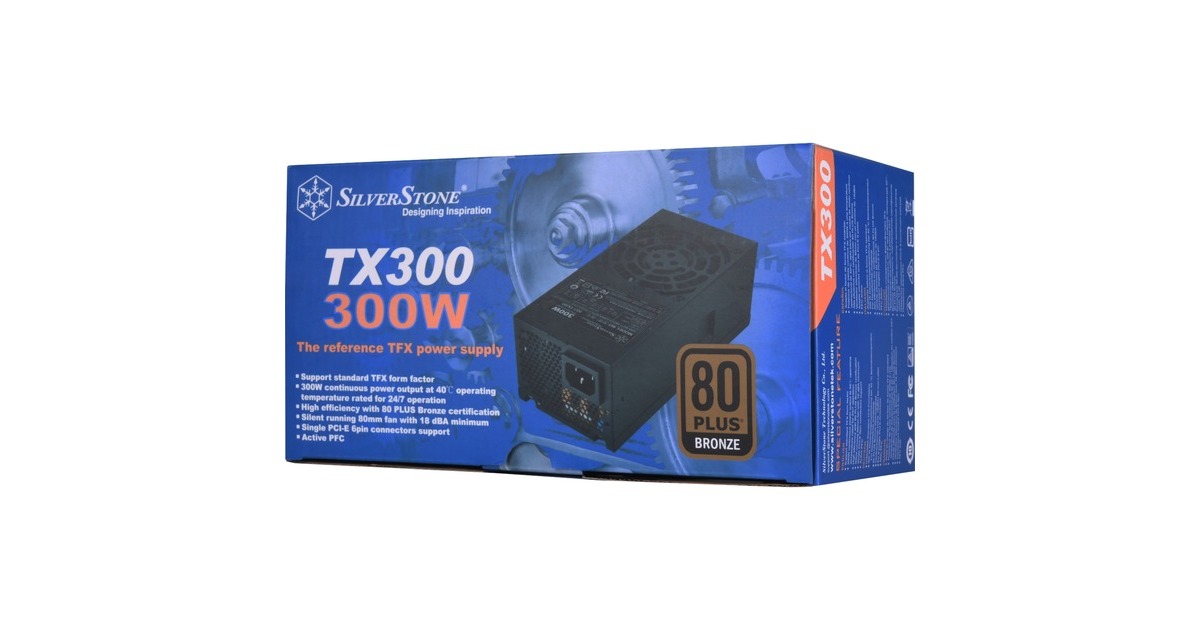 SilverStoneTFX TX300 300 watt voeding   (Zwart)