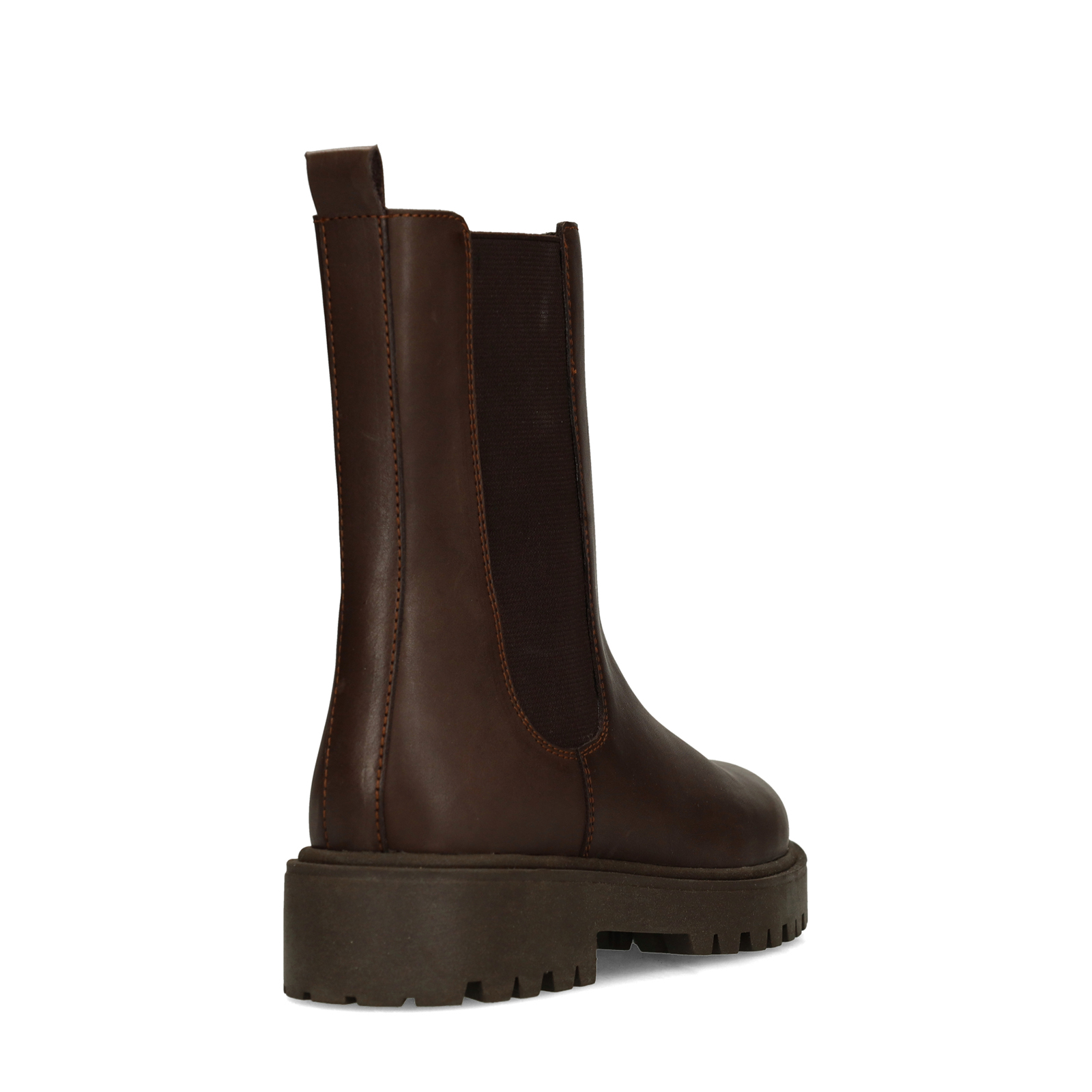 Bruine leren chelsea boots
