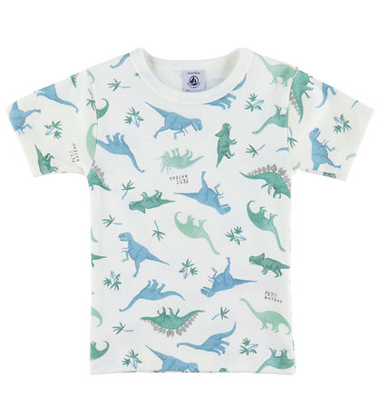 Petit Bateau T-Shirt - 3er-Pack - Grün/Rot