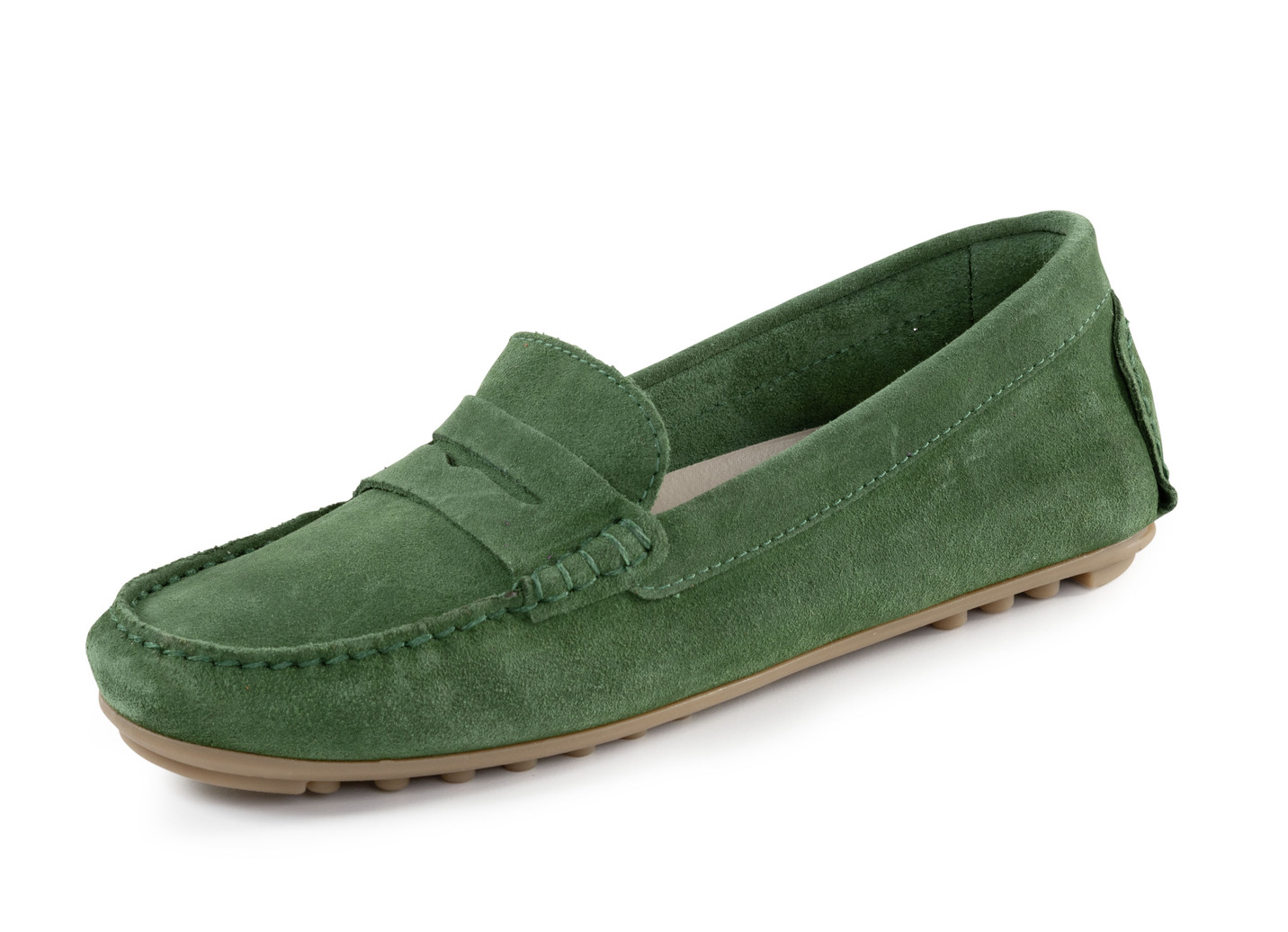 ELENA EDEN Mokassin-Slipper aus geschmeidigem Rind-Veloursleder