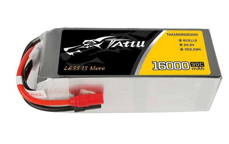 RC-Akku LiPo 16000 mAh 22.2 V 30C AS150<br>TATTU Lipo Akku 16000 mAh 22.2 V 30C 6S1P Steckdose AS150+XT150