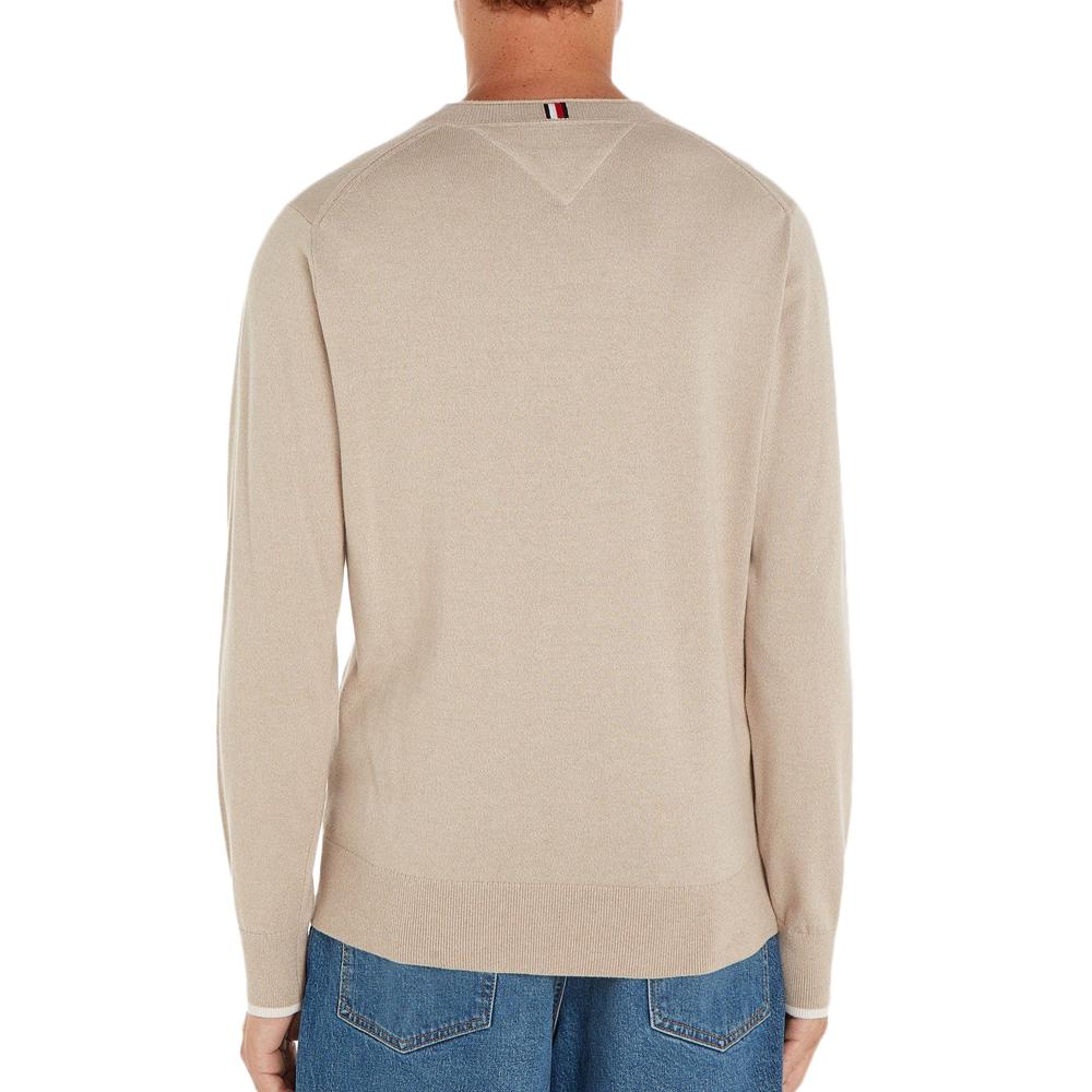 Tommy Hilfiger Pull Beige Homme Tommy Hilfiger Mouline Organic