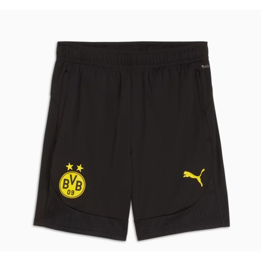 Dortmund Short d'Entraînement - Noir/Faster Yellow
