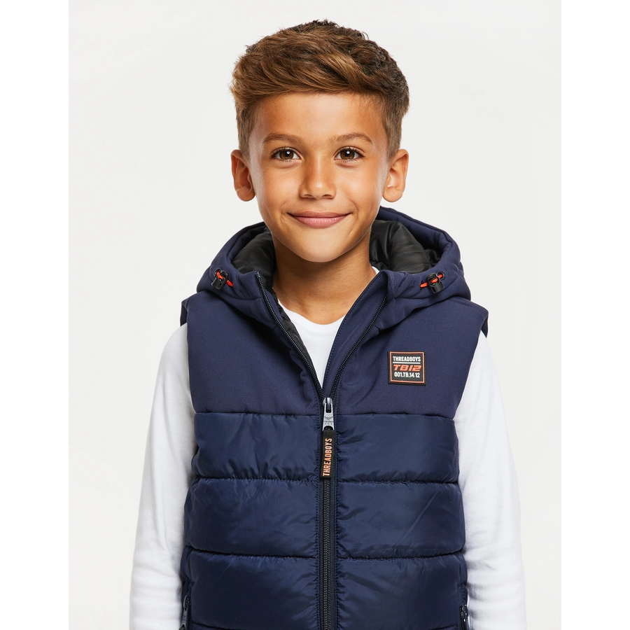Threadboys Weste Gillet Bowie Padded Navy