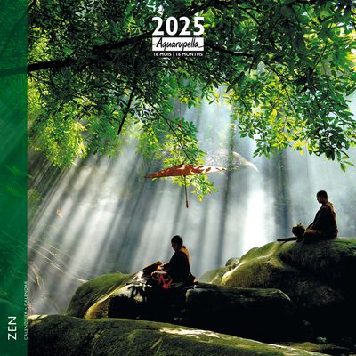 Calendrier mensuel 30x30 cm - 16 mois - Zen