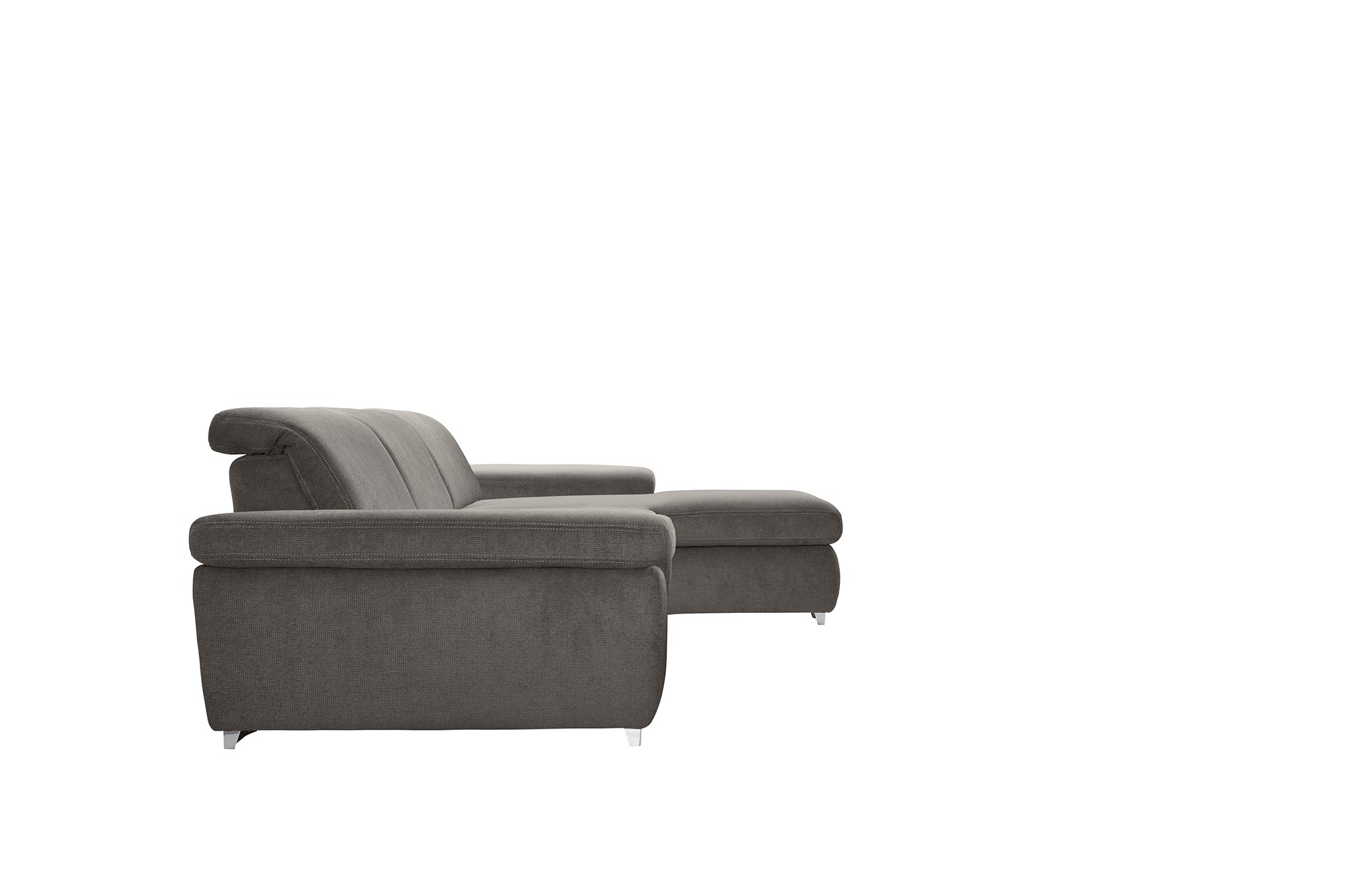 polsterpower Boxspringsofa - Belle grey - Basismodell - Recamiere rechts