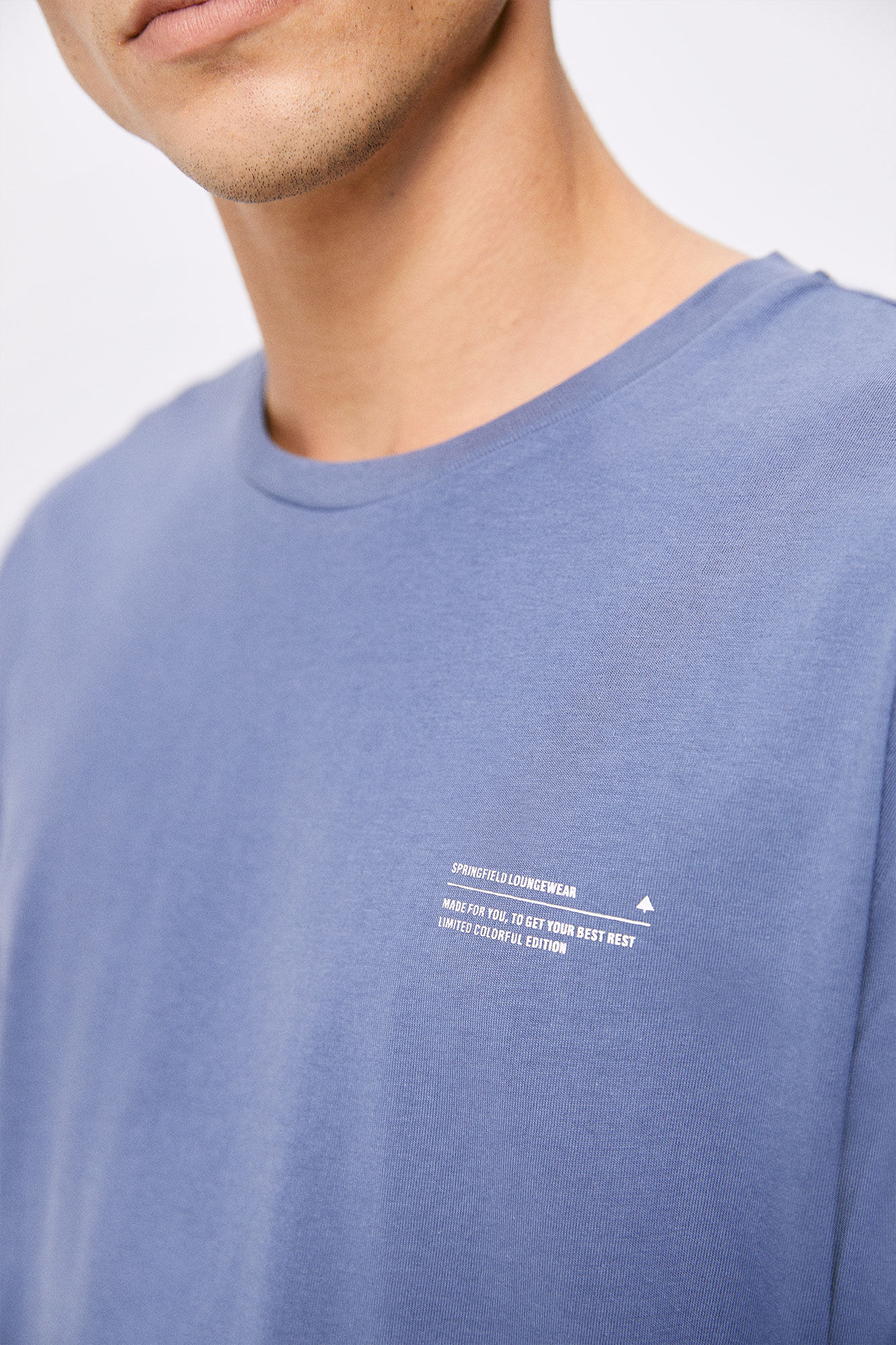 Pijama monocromático extra confortável - azul médio