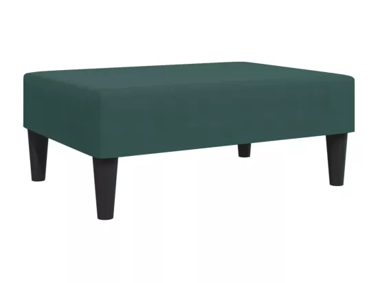 Repose-pied vert foncé 77x55x31 cm velours