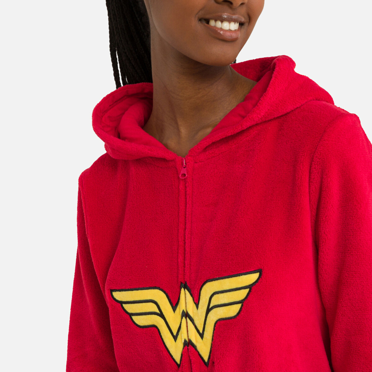MULHER-MARAVILHA<br>Macacão super macio da Mulher-Maravilha dos Quadrinhos