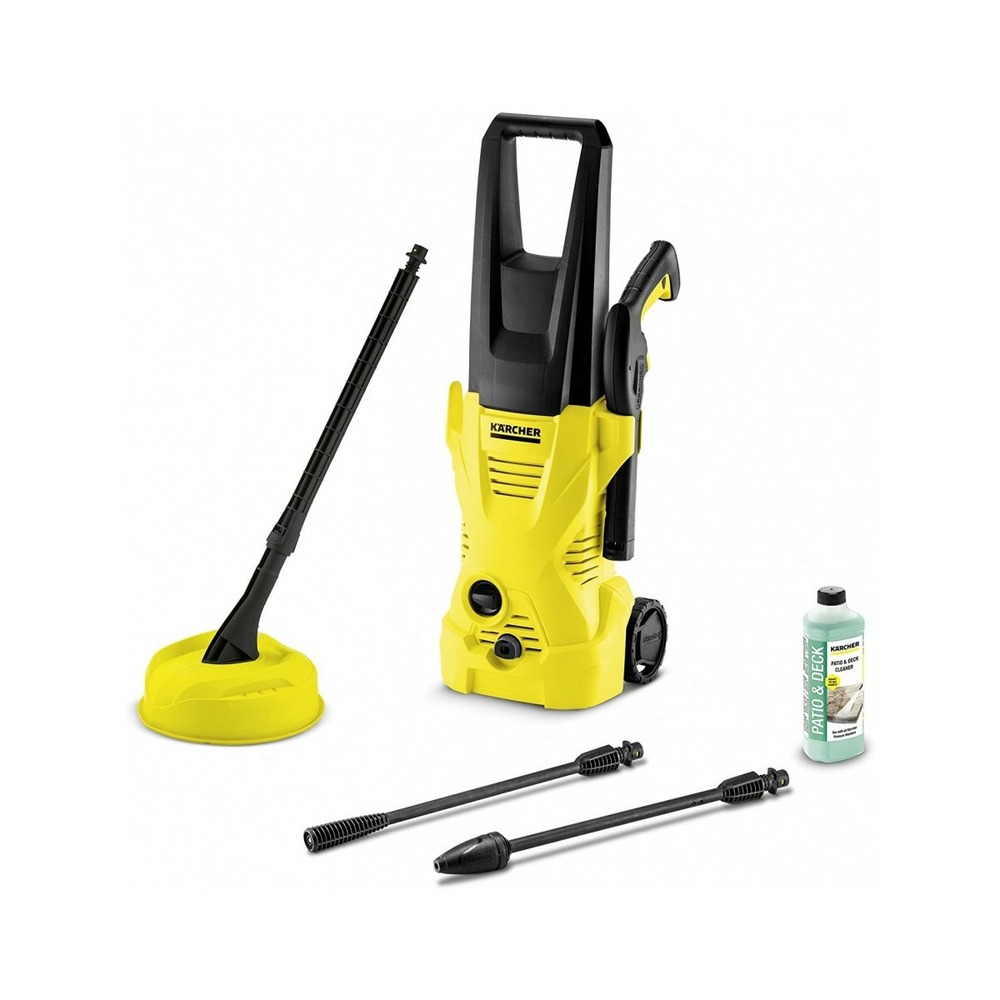 Nettoyeur karcher k2 + kit casa 1400 w home t150 + nettoyant de surface