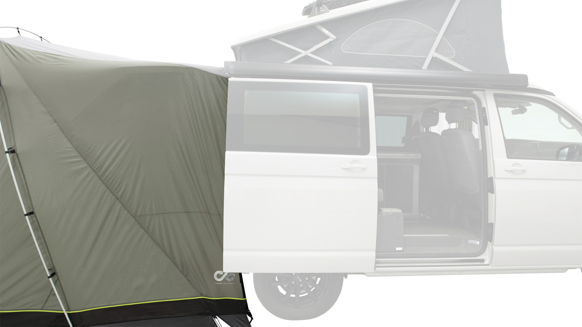 Outwell Sandcrest L Vorzelt / Heckzelt für Campingbusse / Transporter Grün