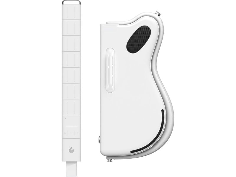 LAVA MUSIC E-Gitarre Genie weiss Sample-basierte saitenlose Smart-Gitarre