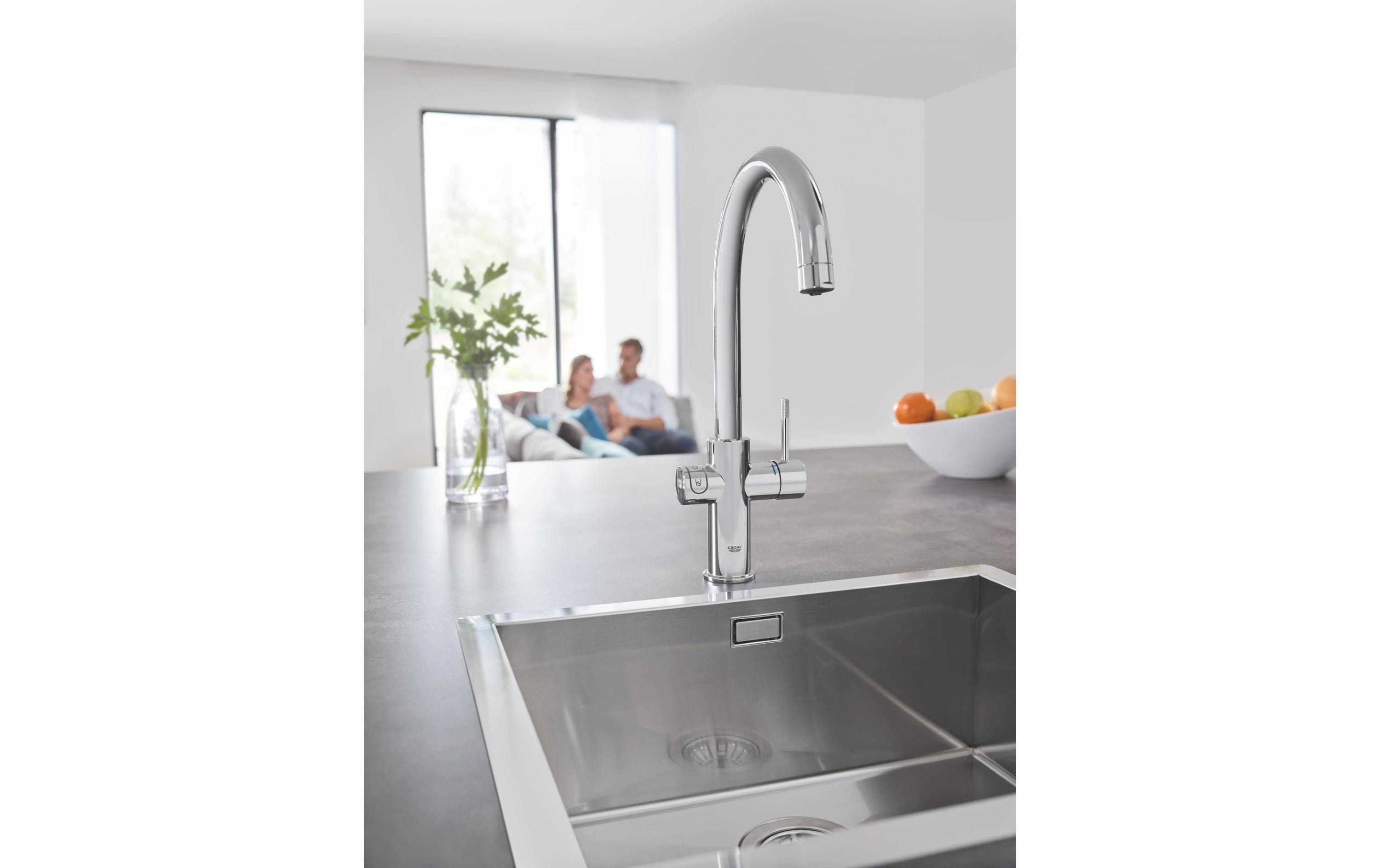 Küchenarmatur Blue Home C-Auslauf, Starter Kit, Chrom<br>Die frischste Wasserquellen