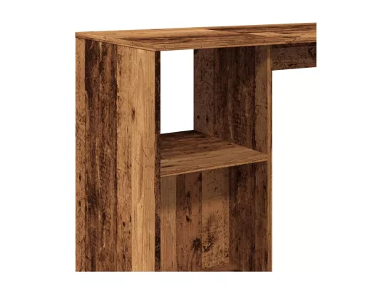 Table de bar avec étagère vieux bois bois d'ingénierie