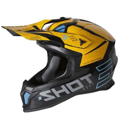 Casque cross Shot LITE - CORE - BLACK YELLOW GLOSSY 2021 - Noir / Jaune