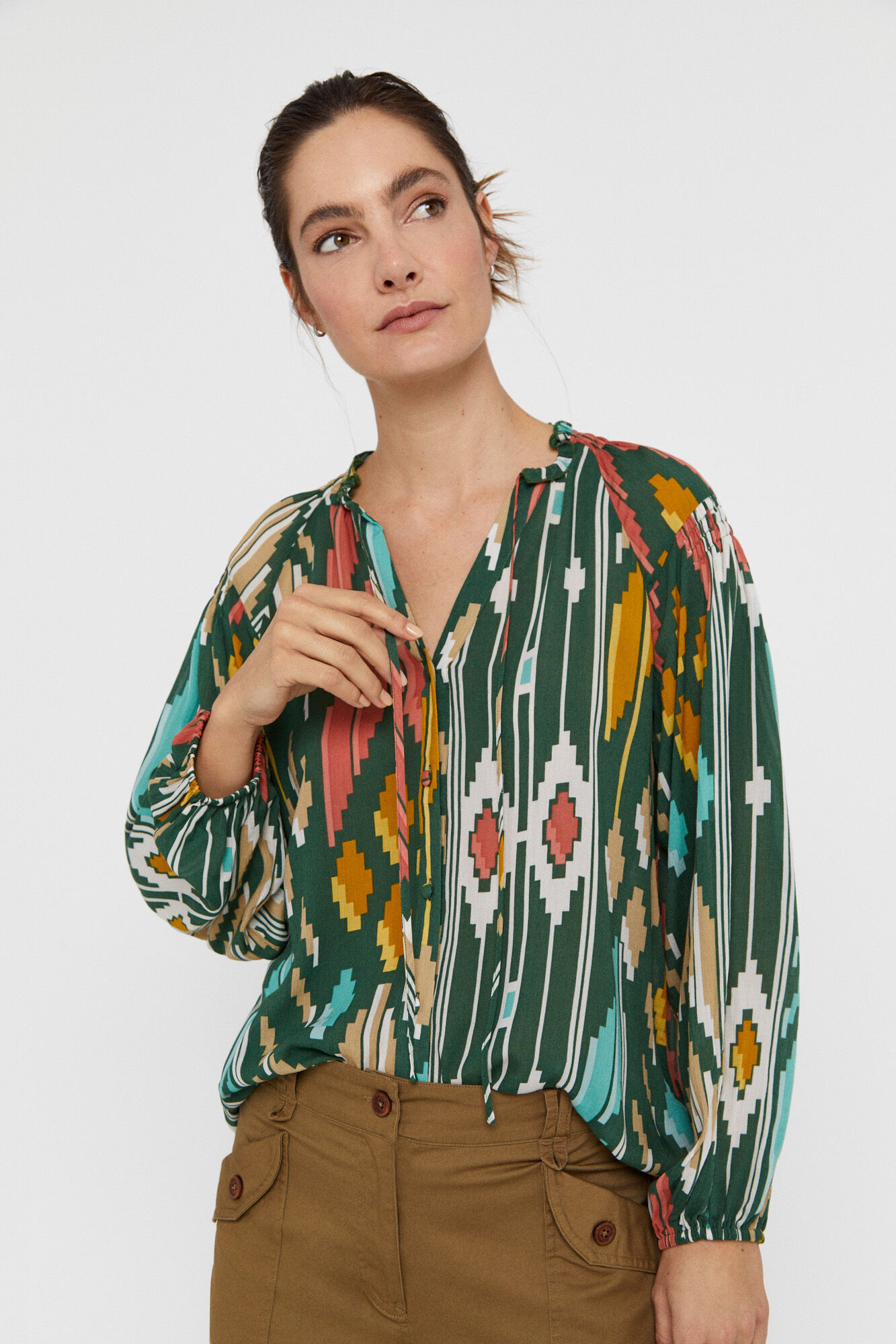 Camisa estampada - Estampa verde