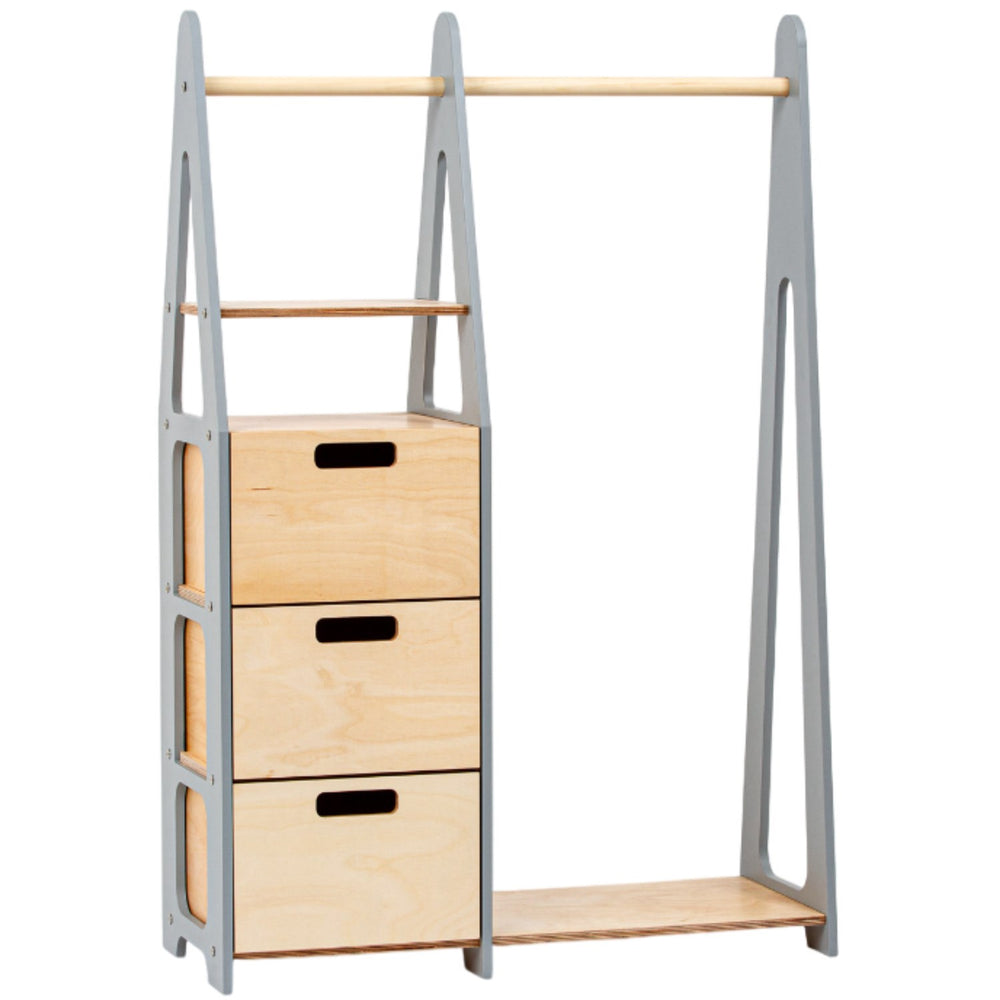 Køb Duck Woodworks Børnegarderobe m. Skuffer Grey
