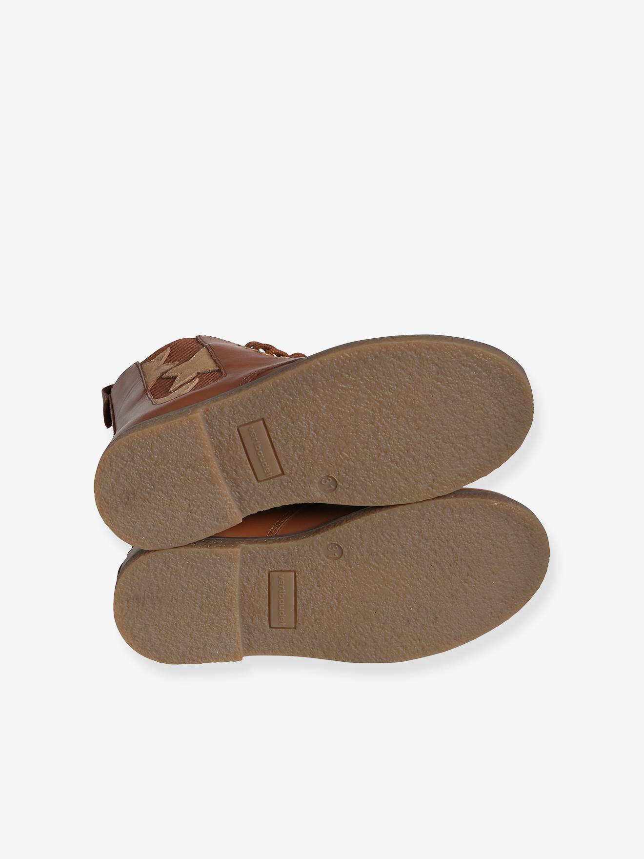 Botas de cano alto com cadarço e zíper em couro, para meninas, pretas lisas com estampas.
