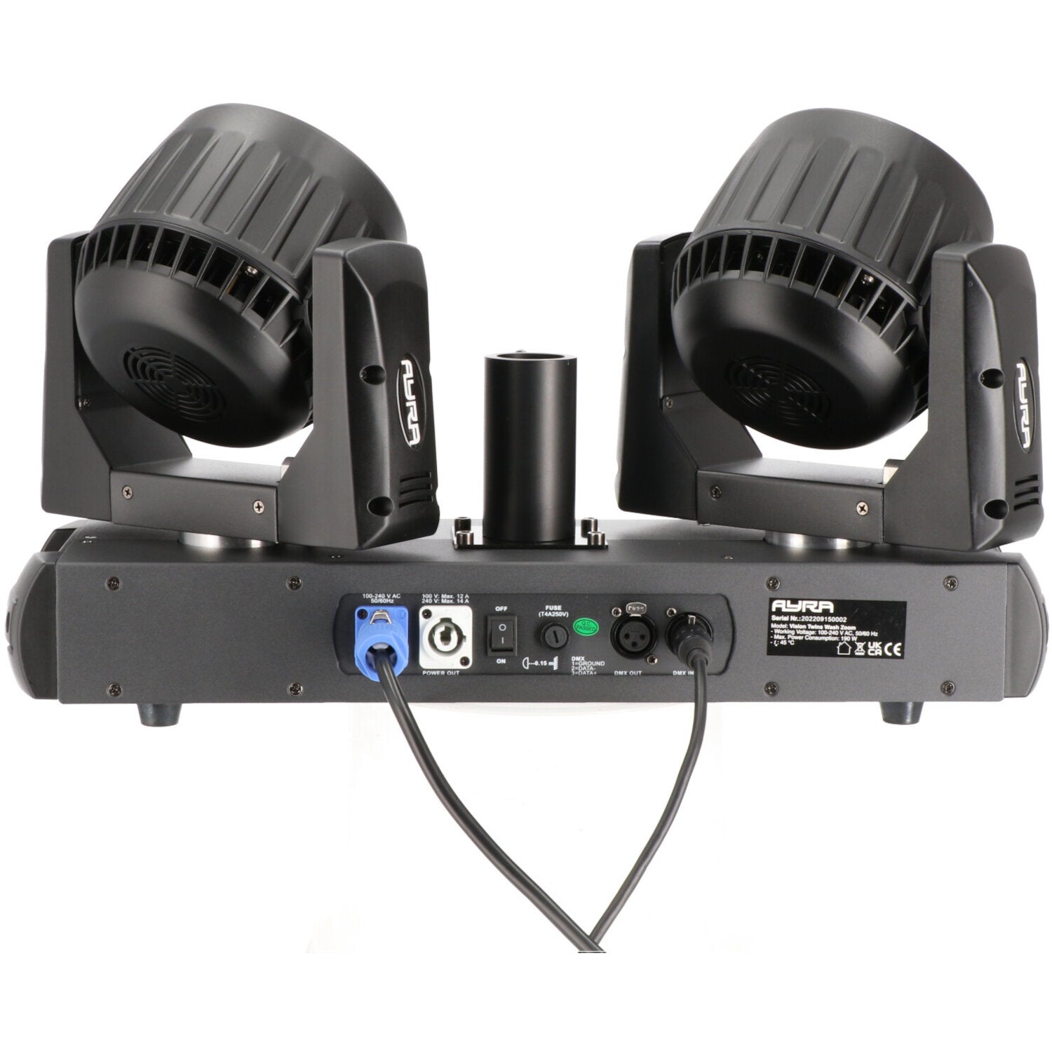 Ayra Vision Twins Wash Zoom LED movinghead set inclusief flightcase