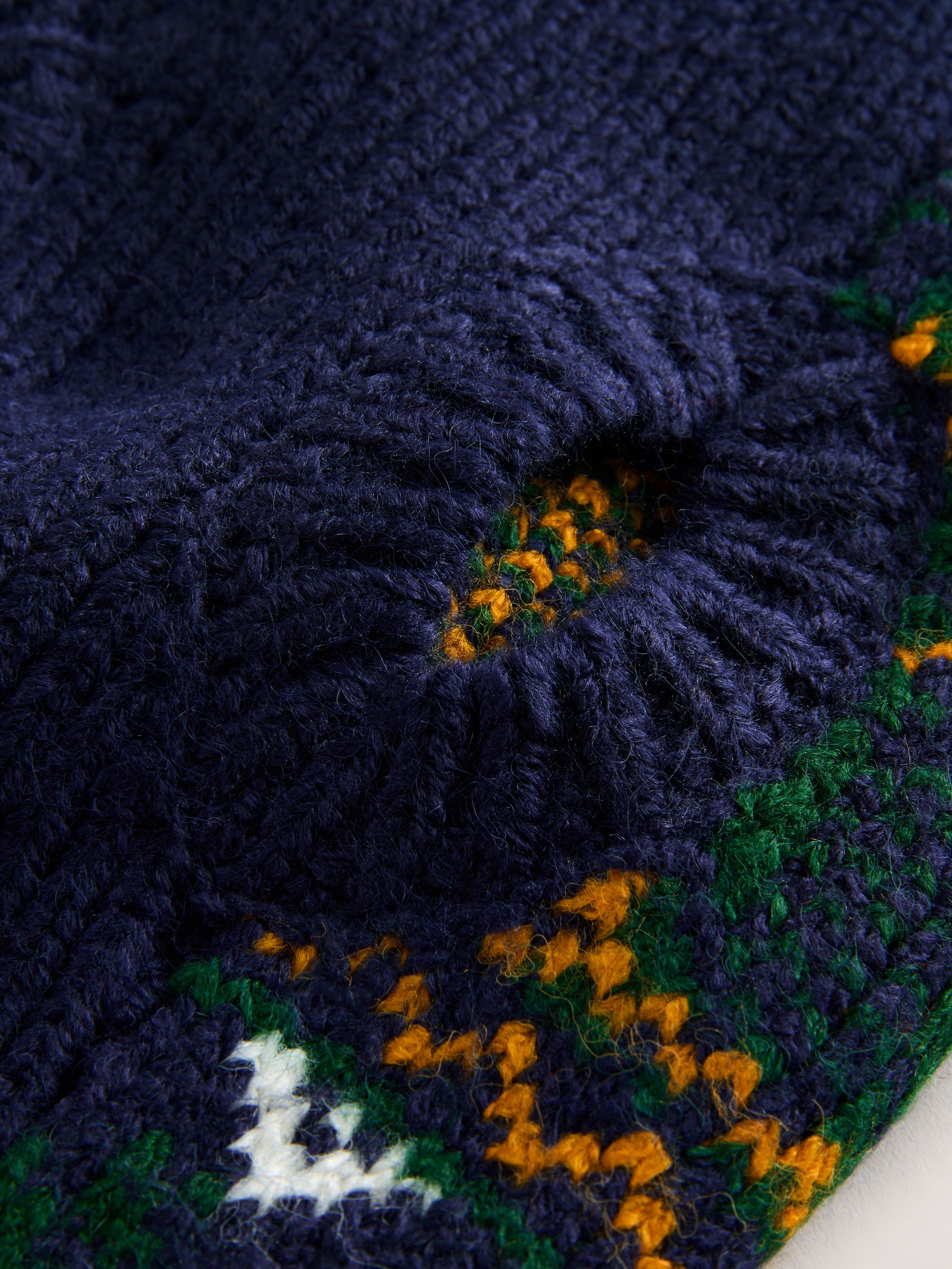 Navy Multi Patched - Gebreide hondentrui
