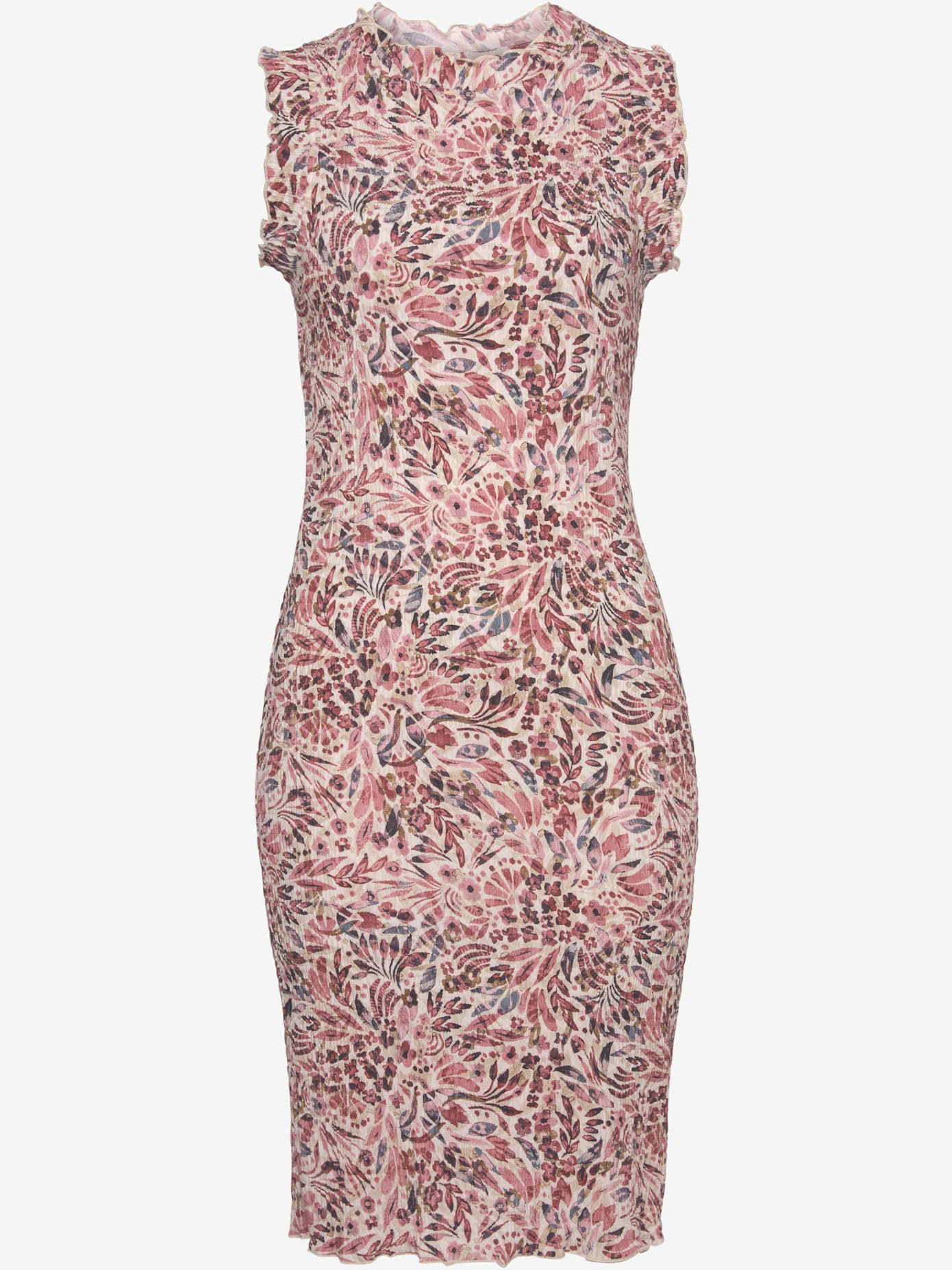 Robe imprimée encolure haute