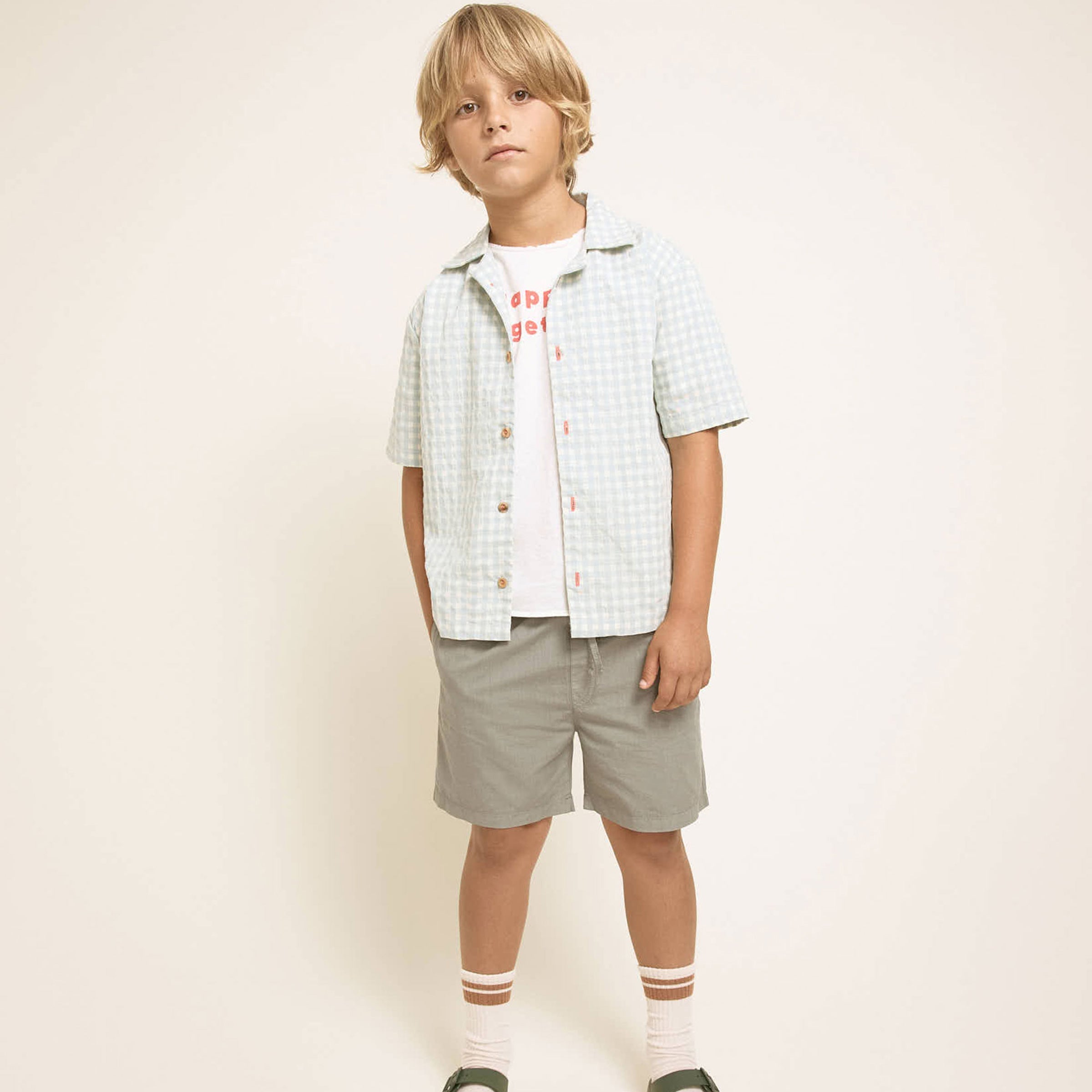 Hemd Gingham Aqua