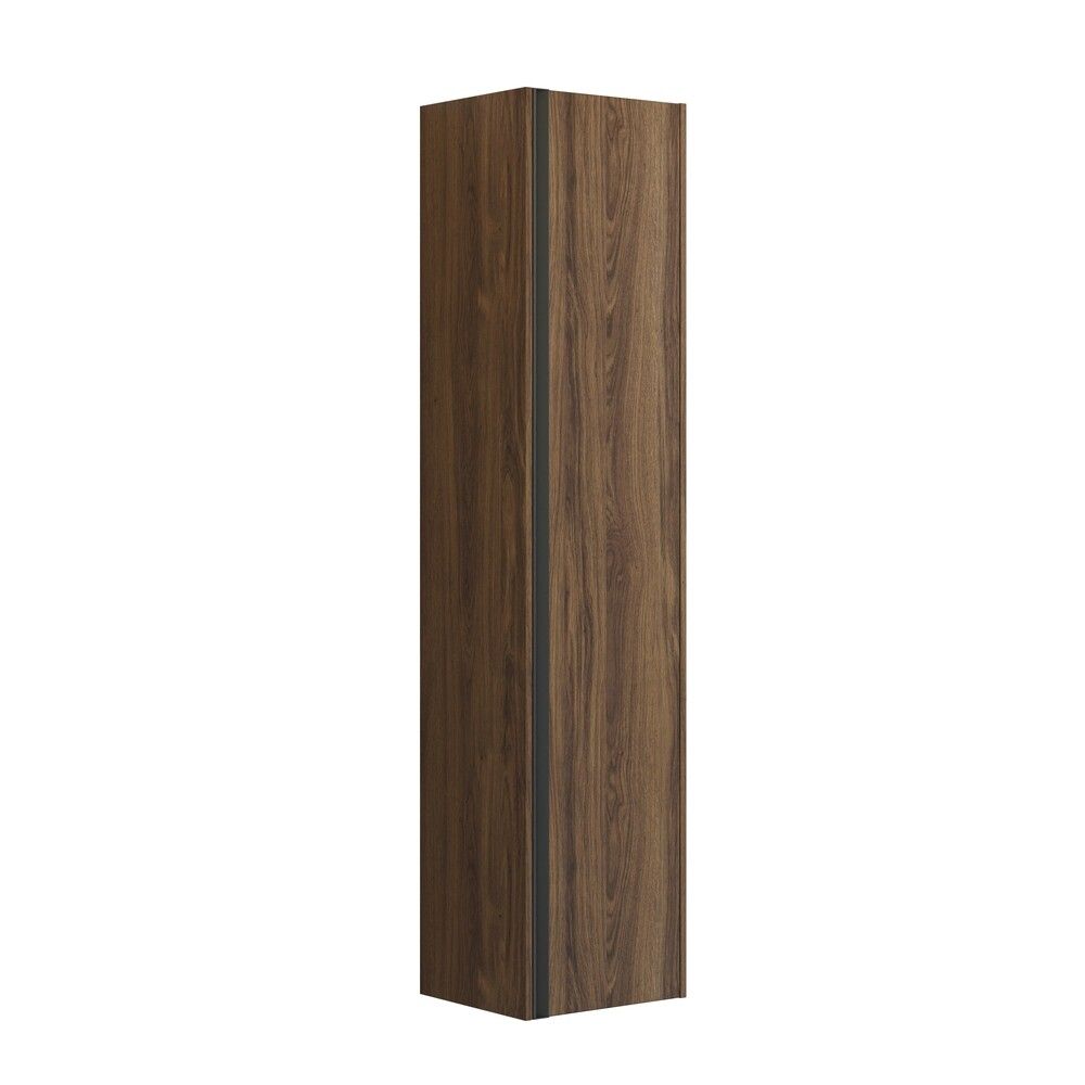 HØYSKAP SCANBAD CLASSIC 1 DØR SLETT HØYRE VERSJON C INTEGRERT HÅNDTAK 176X40X35CM BRUN EIK