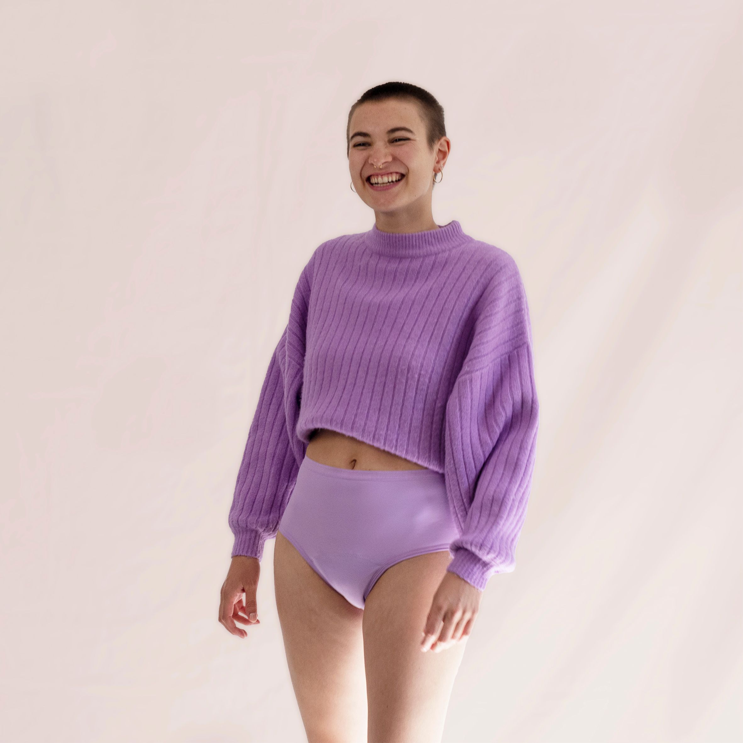 MYLILY Periodenunterwäsche - High Waist Flieder L