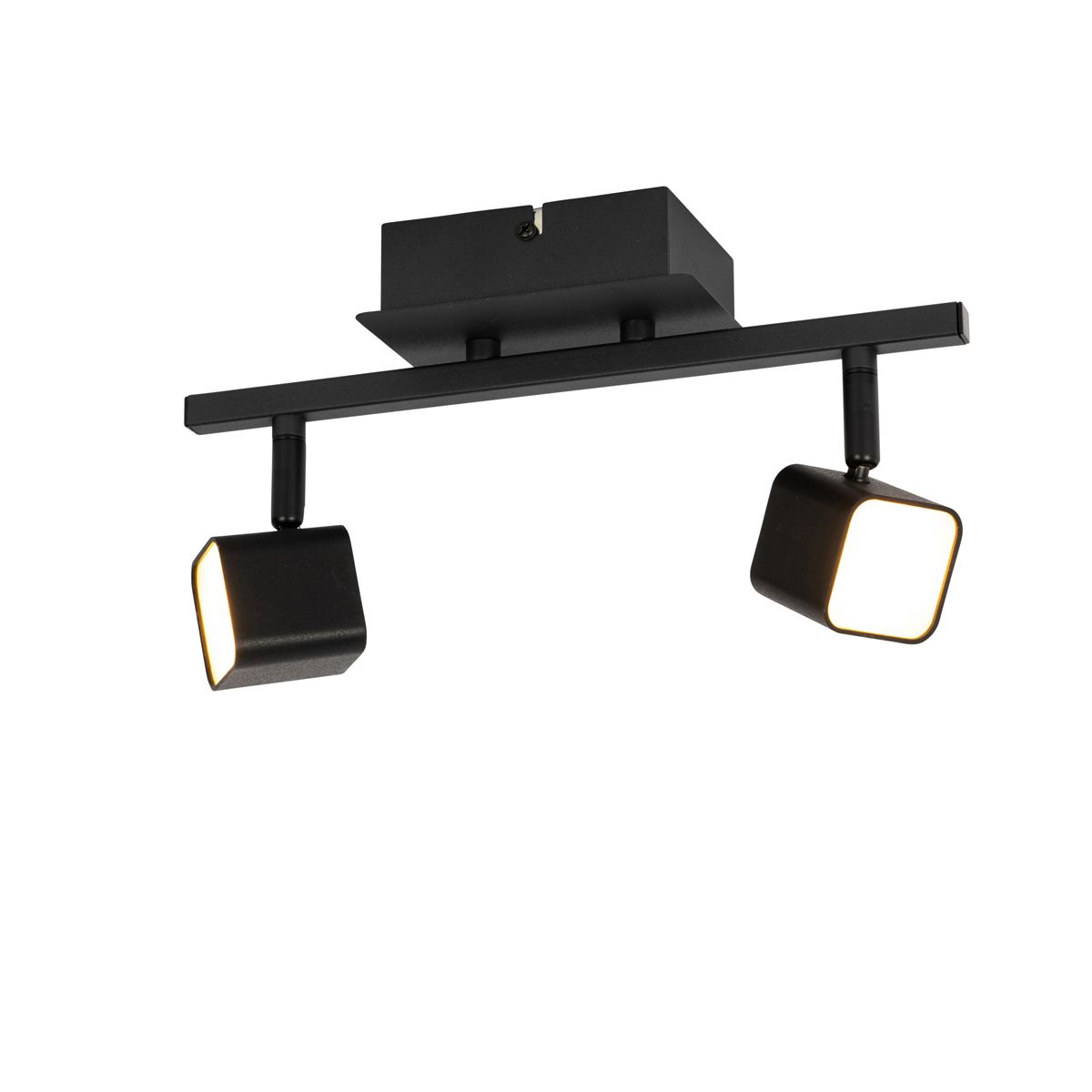 Moderne plafondlamp zwart incl. LED 2-lichts - Nola