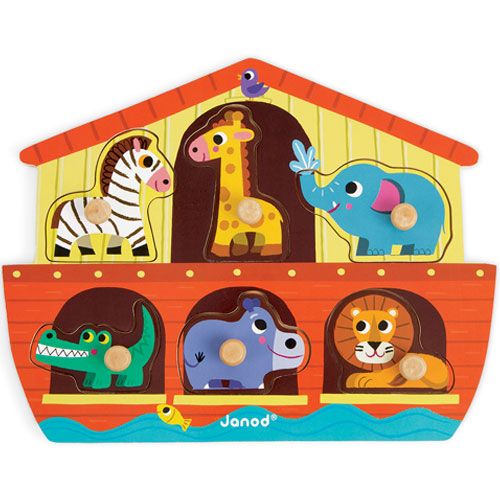 Janod knoppuzzel ark van noach (6 st)