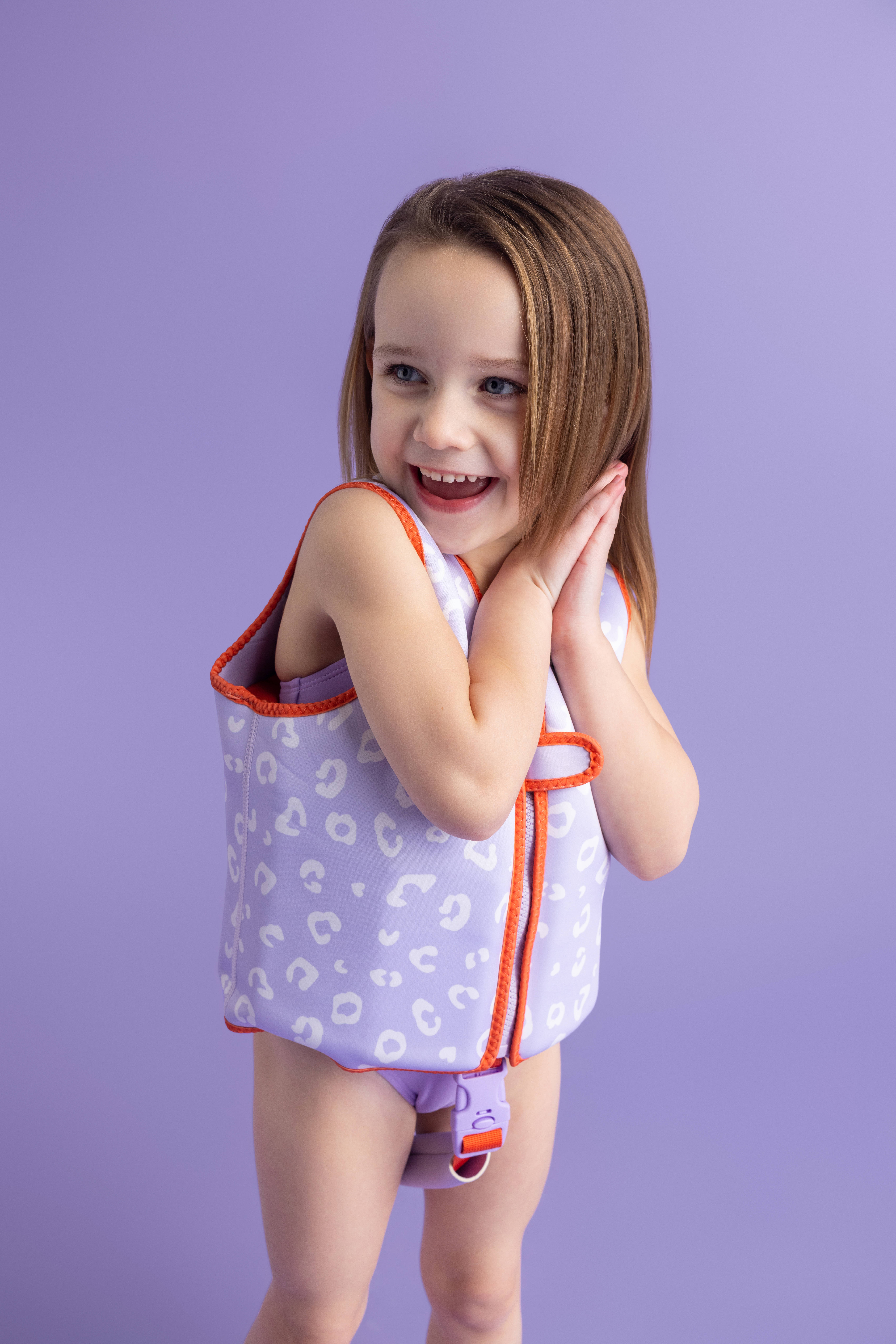 Swim Essentials Zwemvest Lila Luipaard 3-6 jaar