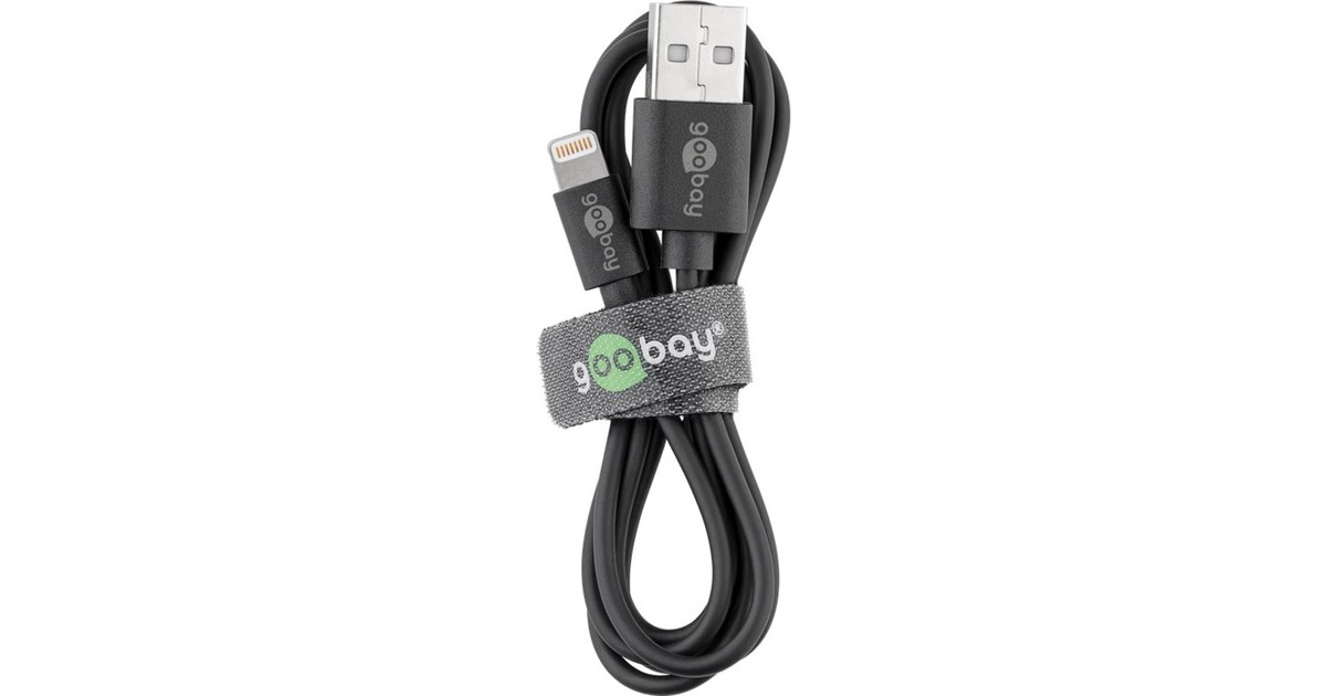 goobayDual Apple Lightning Charger Set (12 W)  (Zwart, 1 meter)